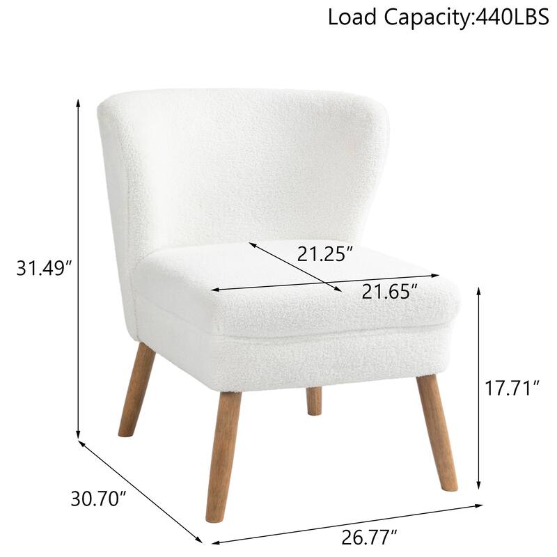 2 Set Modern Armless Accent Chair