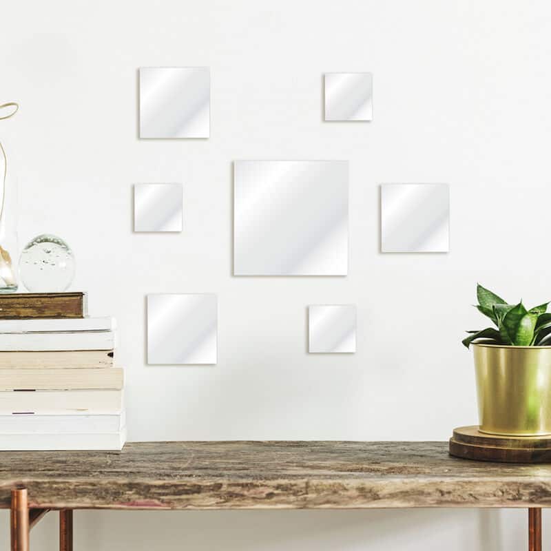 Elements Set of 7 Square Wall Mirrors