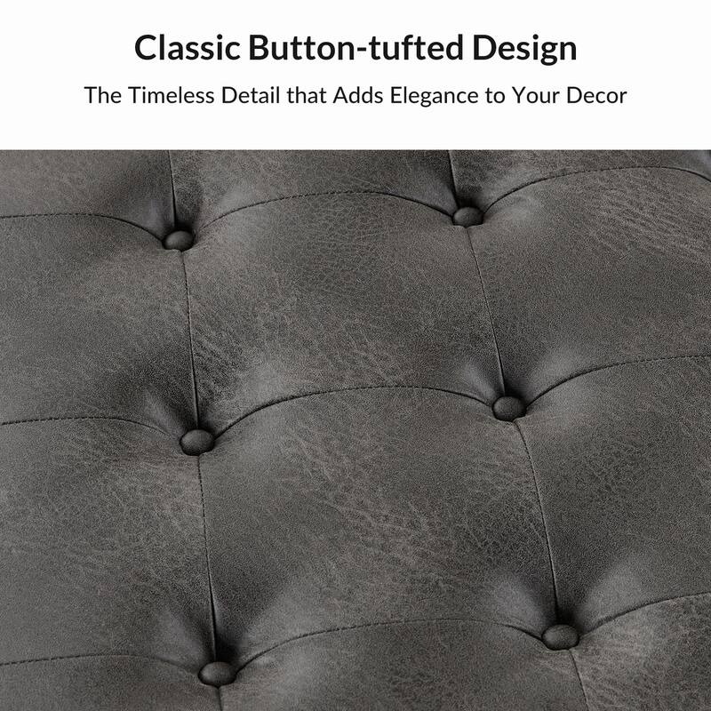 Geoffrev Transitional Lift Top Storage Button-Tufted Cocktail Ottoman by HULALA HOME
