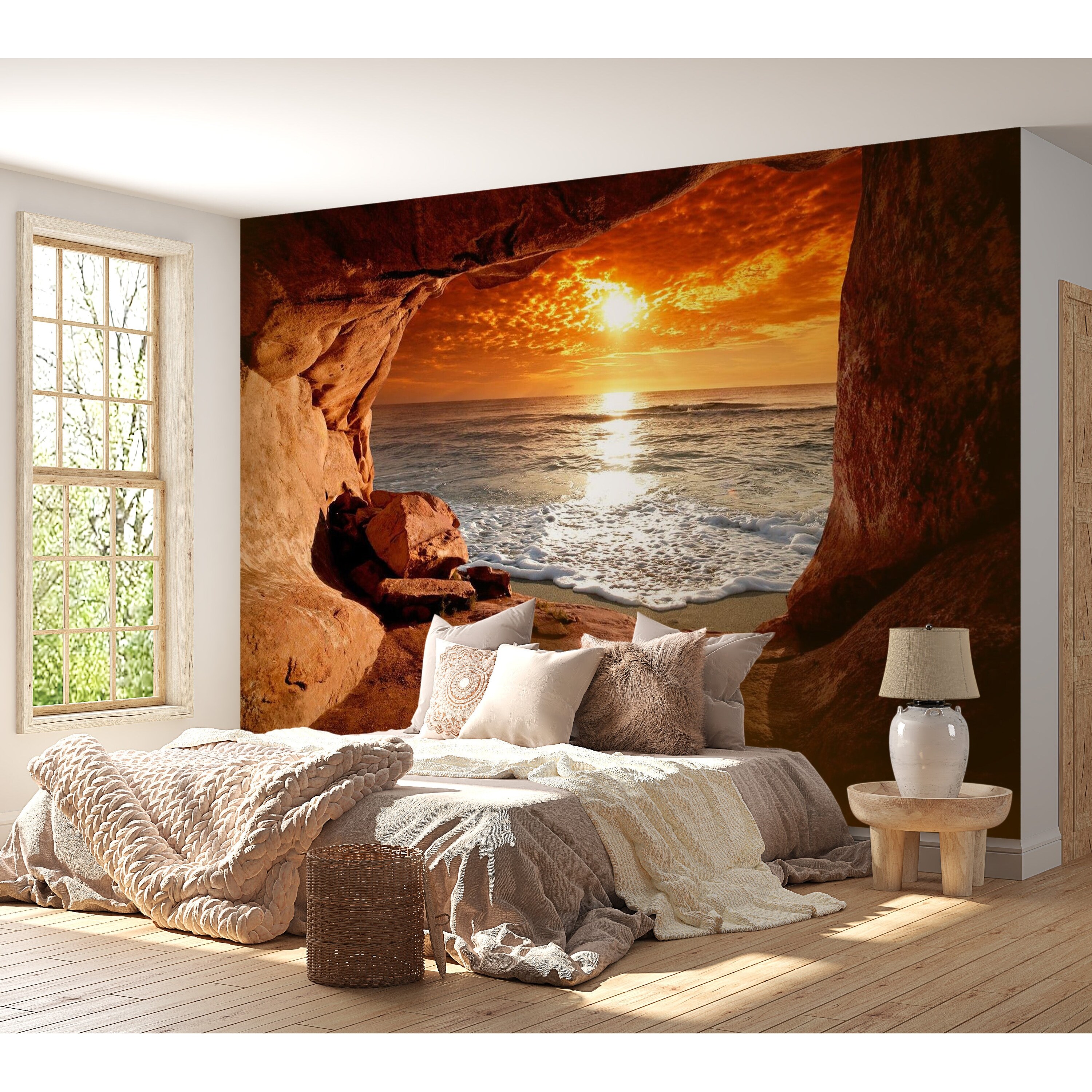 sunset wallpaper bedroom