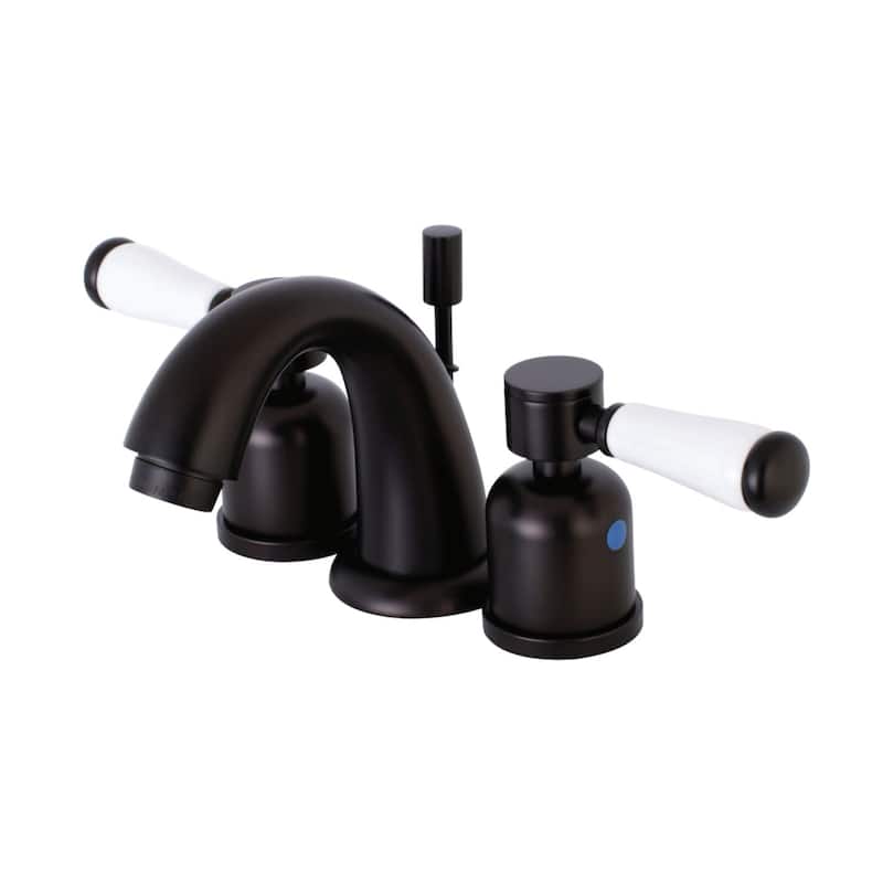 Kingston Brass Paris 1.2 GPM Widespread Bathroom Faucet with Porcelain - Oil Rubbed Bronze