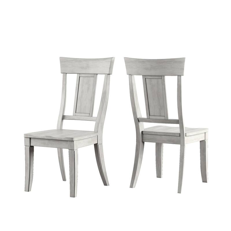 Eleanor Antique White Extending Oval Wood Table Panel Back 5-piece Dining Set by iNSPIRE Q Classic - Antique White Table - Antique White Chairs