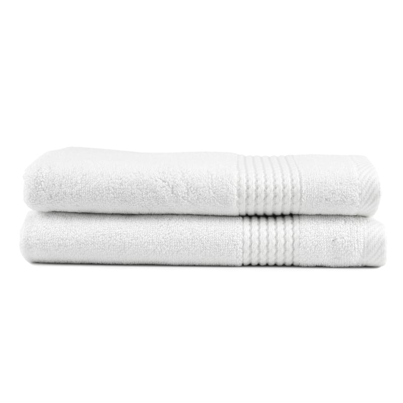 East'N Blue Lara Turkish Cotton Hand Towel (Pack of 2) - White