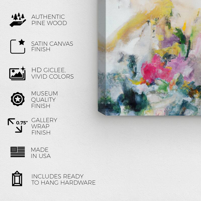 Wynwood Studio Canvas Abstract Blurred Happiness Yellow and Dark Yellow Modern & Contemporary Wall Art Canvas Print
