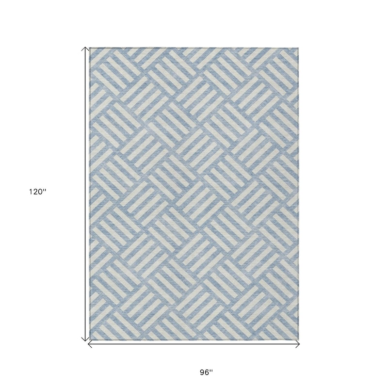 HomeRoots Geometric Transitional Rectangle Outdoor Rug