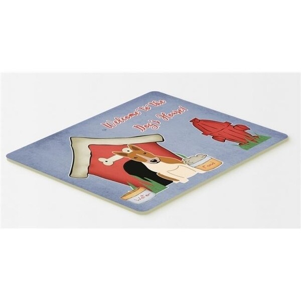 Carolines Treasures BB2889CMT Dog House Collection Bull Terrier Red & White Kitchen or Bath Mat 20 x 30