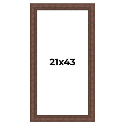 21x43 Frame Pewter Solid Wood Picture Frame Width 1.625 Inches | Interior Frame Depth 0.6875 Inches