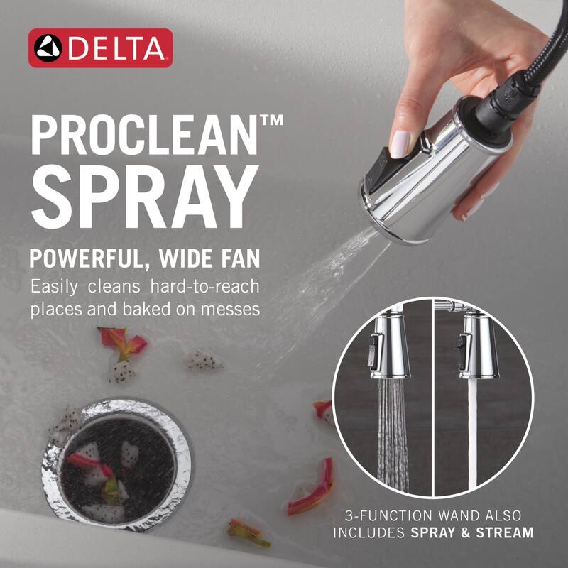 Delta 9684-DST Renaldi 1.8 GPM Single Hole Pre-Rinse Kitchen Faucet