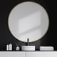 preview thumbnail 16 of 26, Mercana Piper Metal Frame Large Round Mirror