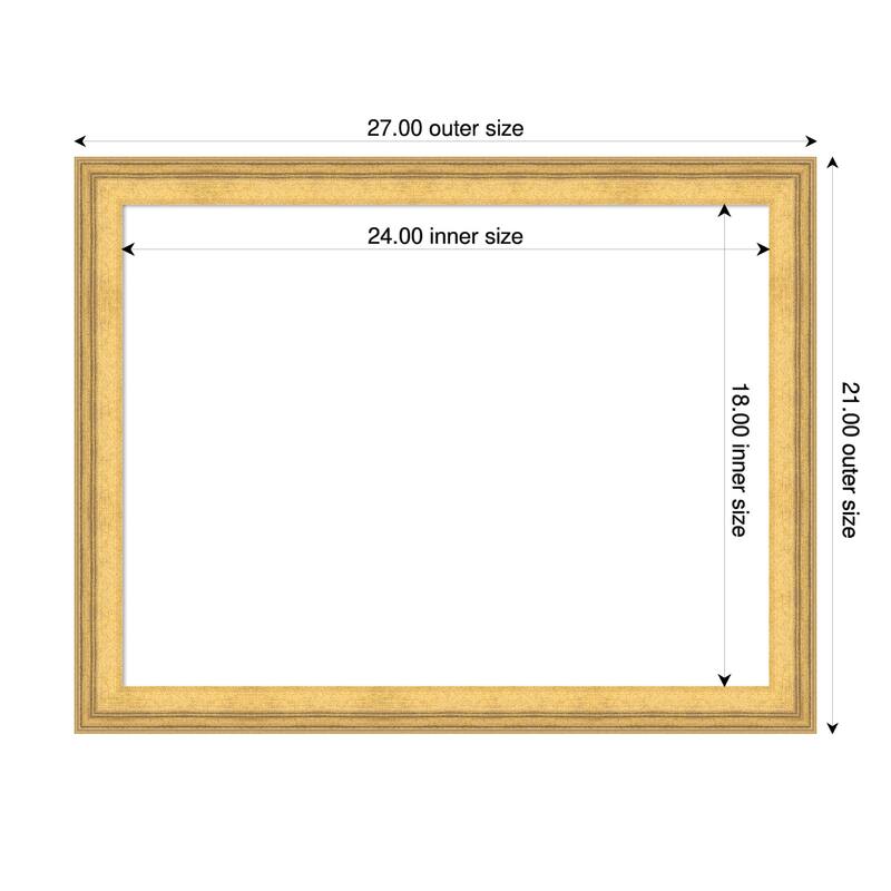 Owen Gold Framed Dry Erase Magnetic Board - 27 x 21 in