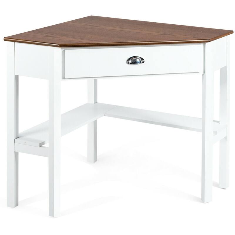 Gymax Corner Computer Desk Laptop Writing Table Workstation W/ Drawer