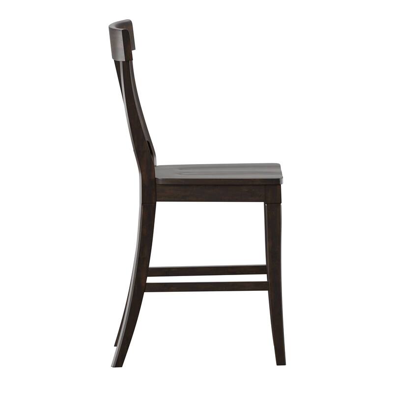 Eleanor Panel Back Wood Counter Chair (Set of 2) by iNSPIRE Q Classic