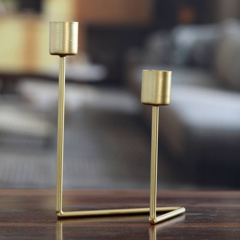 Novica Handmade Golden Spark Iron Candle Holder