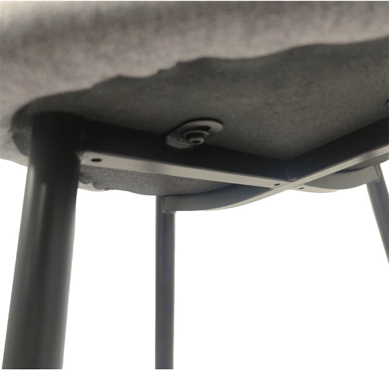 Modern Accent Chairs with Black Metal Legs for Dining Room (Set of 4)