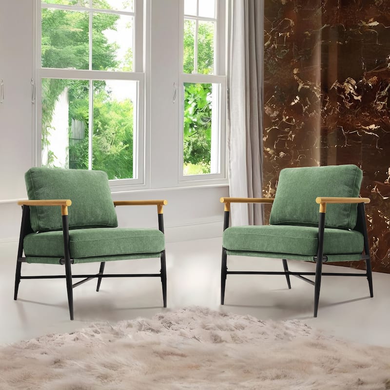 2 Set Upholstered Accent chair Club Chair for Living Room
