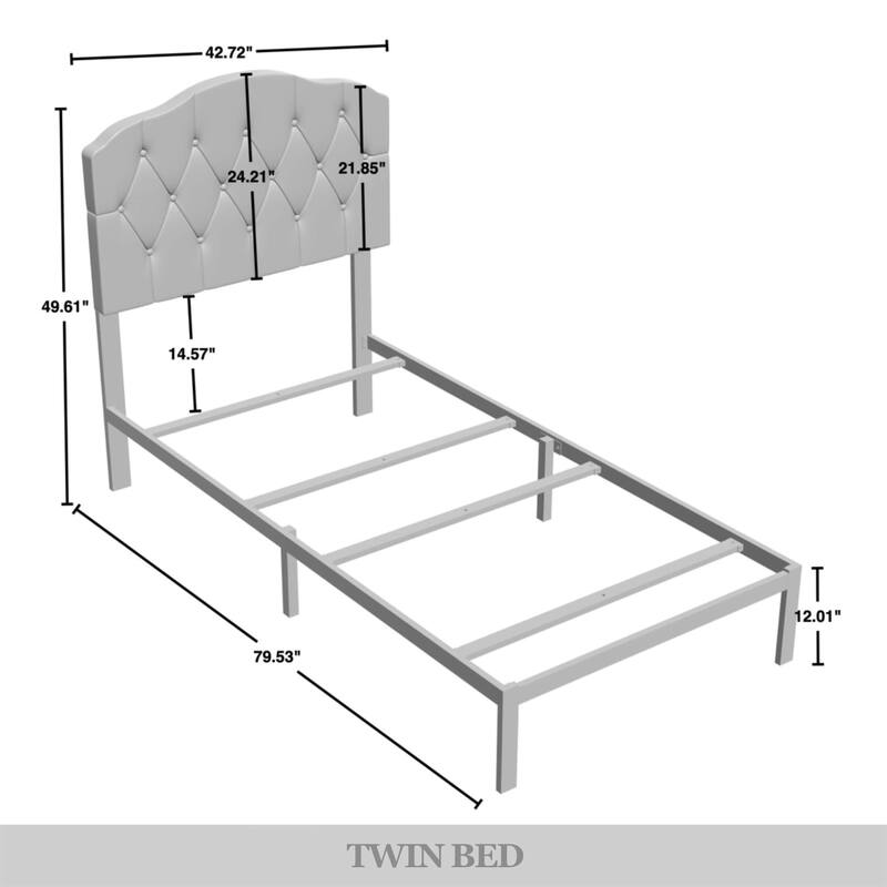 CraftPorch 2 Piece Bedroom Bench Set Transitional Button Tufted Bed