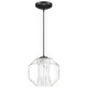 preview thumbnail 6 of 5, Access Lighting I-Biza - LED Round Pendant - Black Finish - White Marble Glass - Replaceable LED