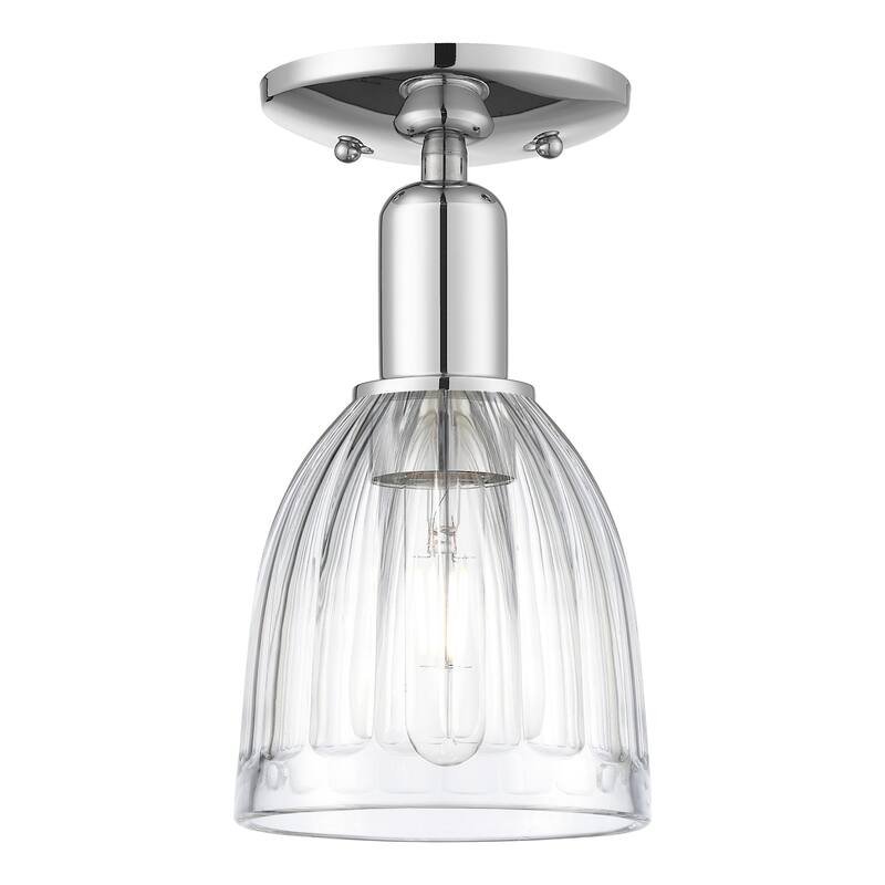 Innovations Lighting 716-1C-11-6 Brookfield Semi-Flush Brookfield 6" - Polished Chrome / Clear