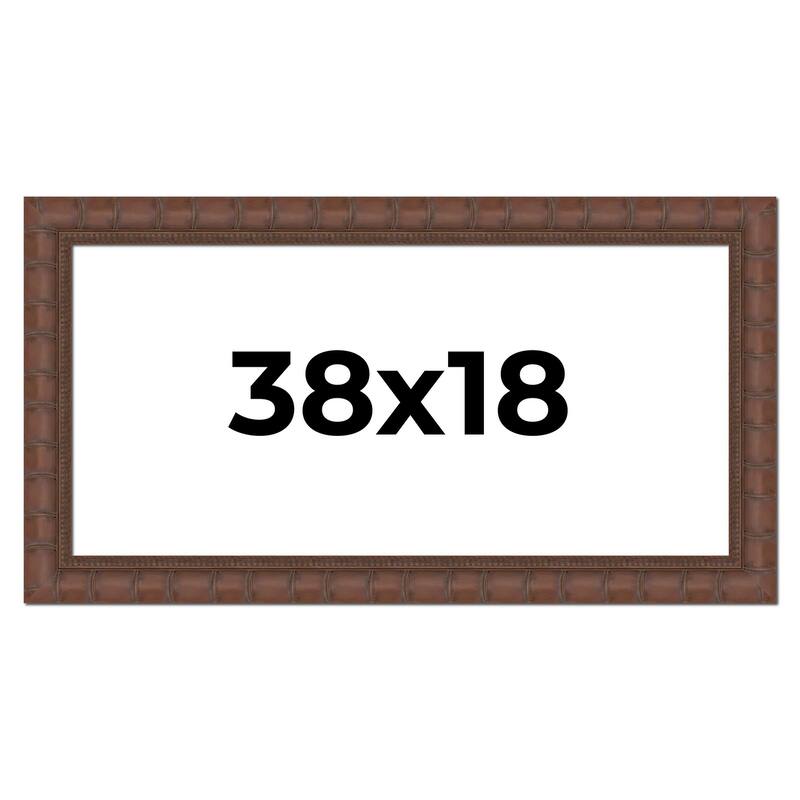 38x18 Frame Pewter Solid Wood Picture Frame Width 1.625 Inches | Interior Frame Depth 0.6875 Inches