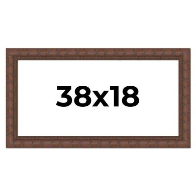38x18 Frame Pewter Solid Wood Picture Frame Width 1.625 Inches | Interior Frame Depth 0.6875 Inches