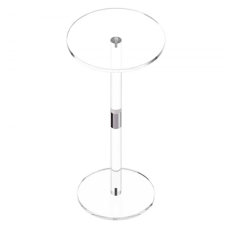 Clear Transparent Acrylic Side Table 10x10x21.3in with Sturdy Legs and 11lbs Load Capacity - 10 x 10 x 21.3 in