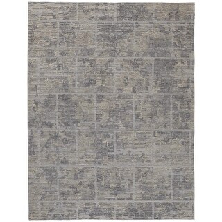HomeRoots 5' X 8' Gray And Ivory Abstract Hand Woven Area Rug - 5' x 8 ...