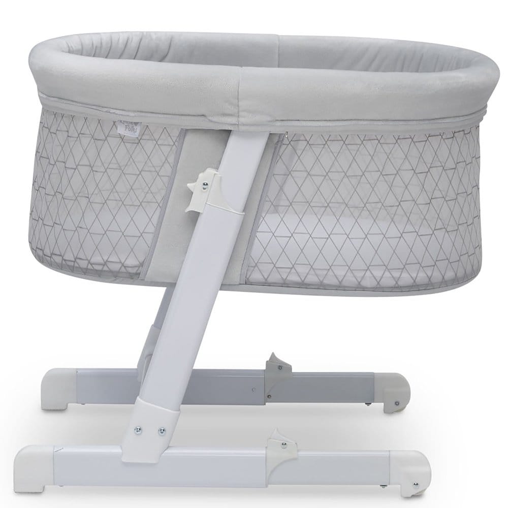 Little Folks Oval Bedside Sleeper Bassinet Criss Cross none