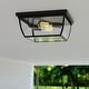 preview thumbnail 11 of 9, Vaxcel Lighting Granville 2 Light Outdoor Flush Mount Ceiling Fixture