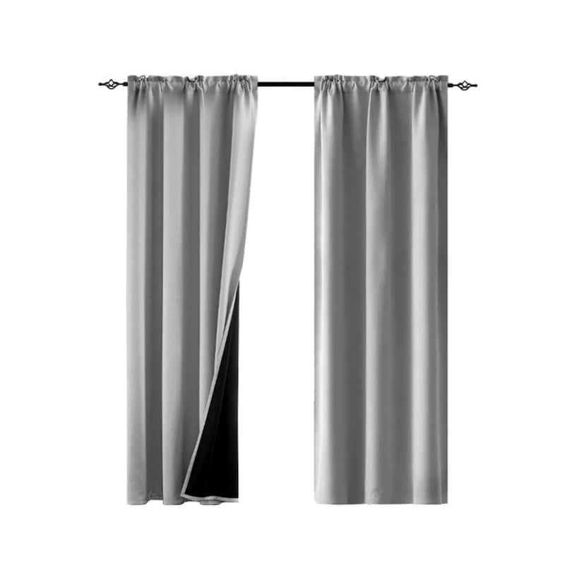 Pro Space 2 Panels Thermal Room Blackout Rod Pocket Curtain
