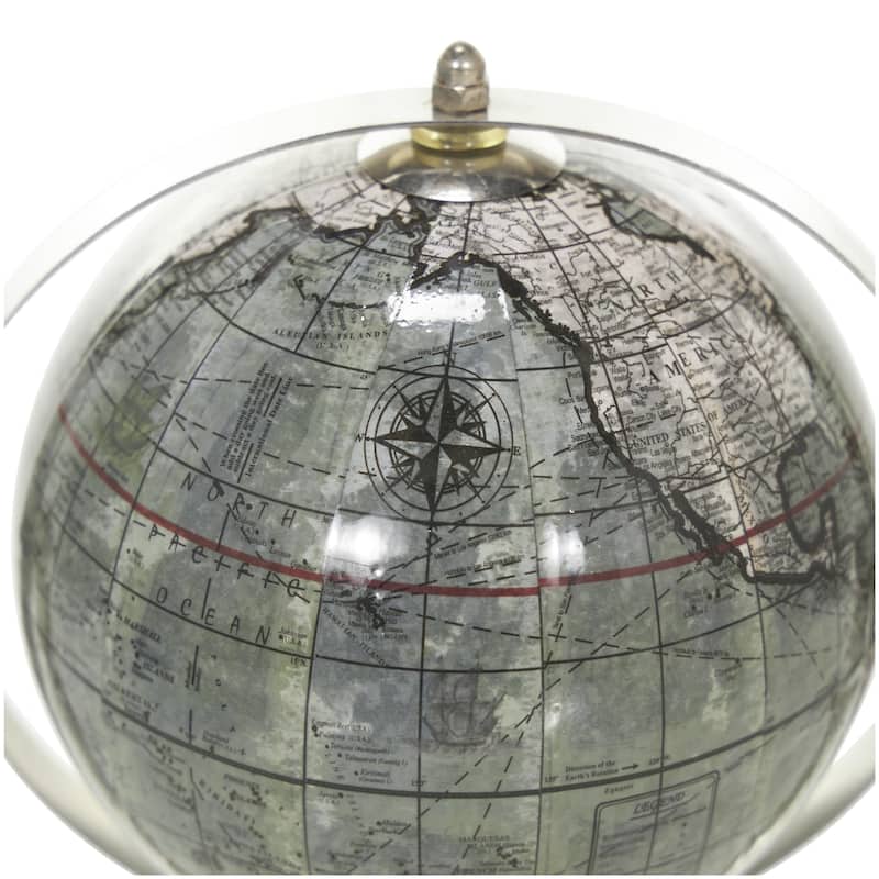Stainless Steel Metal Globe - Silver - Roche River Decor