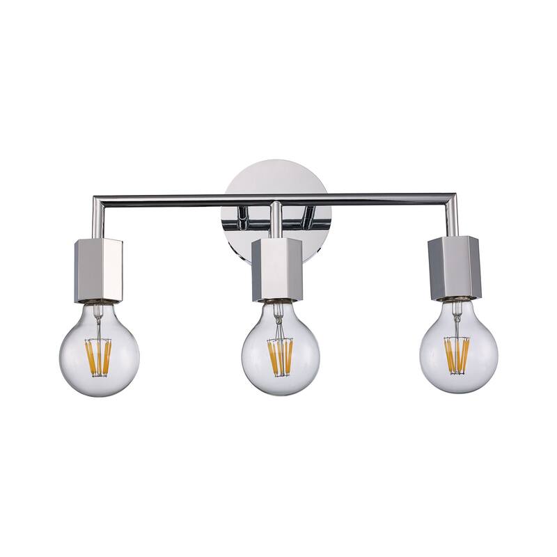 Trans Globe Lighting 3-Light Vanity-Light with Geometric Socket