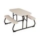 preview thumbnail 1 of 3, Apricot Kids Picnic Table, One Piece Outdoor Table, UV Protected, Easy to Clean, Stylish and Premium - 32.5"D x 35.5"W x 21.1"H 	Almond