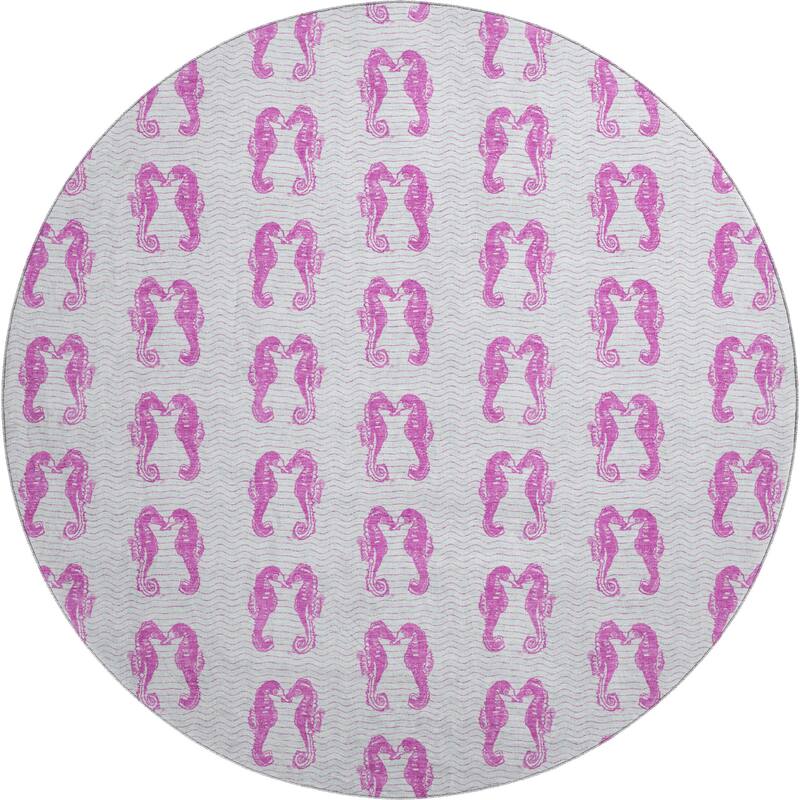 Premium Washable Super Soft Coastal Seahorse Mayfield Rug