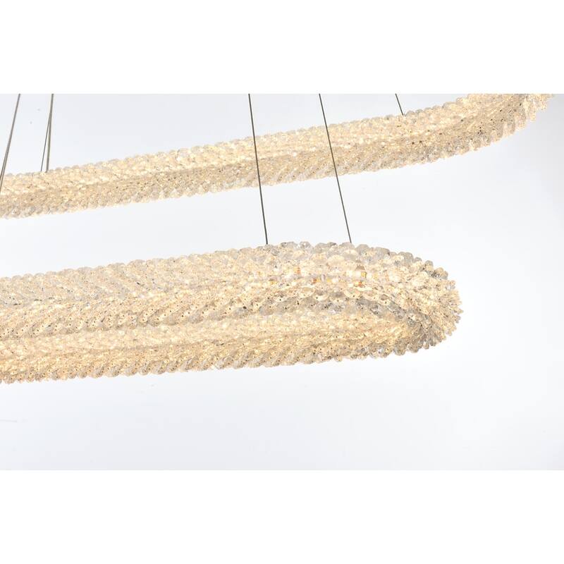 Elegant Lighting 3800G42L2 Bowen 42" Wide LED Crystal Ring Chandelier
