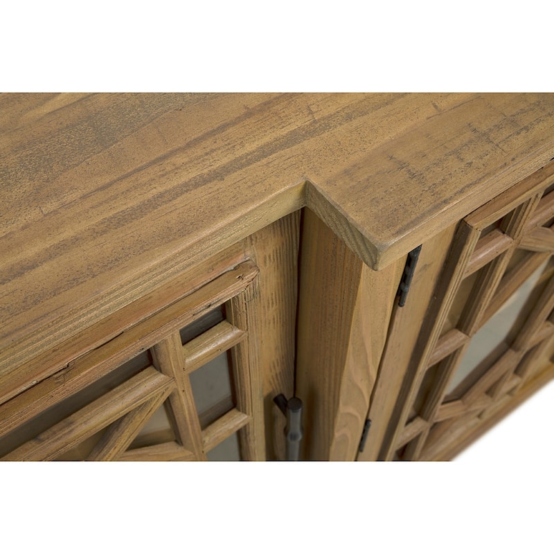 Furniture Classics Wood Charleston Buffet with Glass Doors