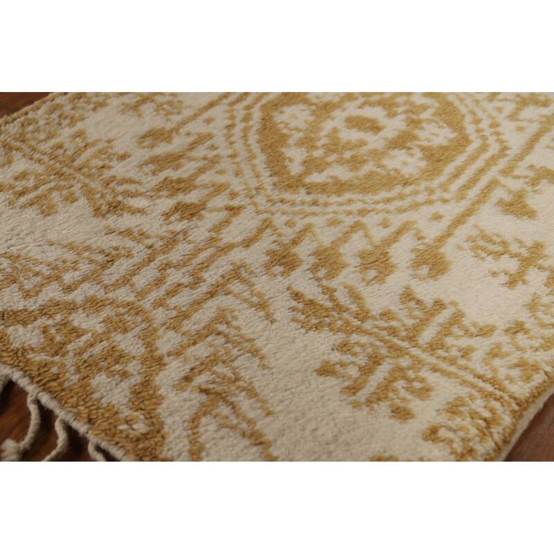 Moroccan Oriental Accent Rug Handmade Foyer Wool Carpet - 2'0"x 3'0"