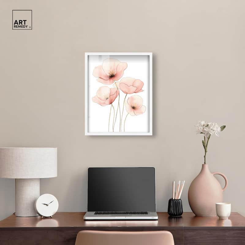 Pink Petal light Shadowbox by Art Remedy