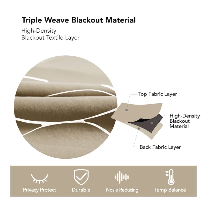 Deconovo Silver Line 42 Width Curtain Panel Pair (2 Panel)