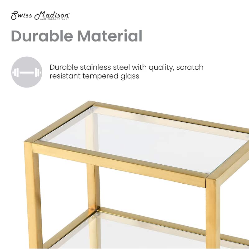 Pierre 16"X65"X14" Freestanding Linen Cabinet In Brushed Gold