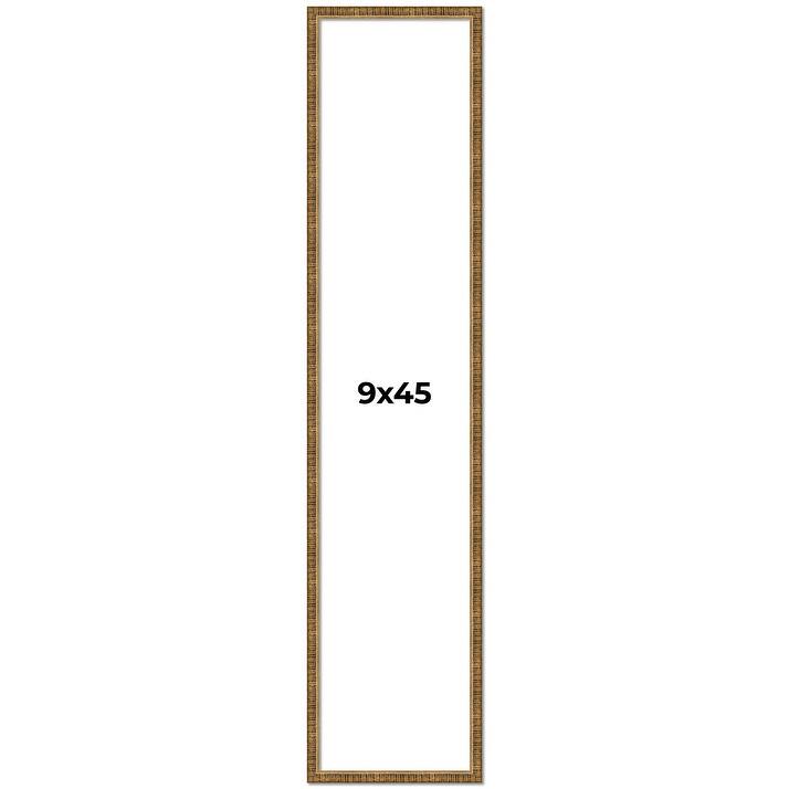 9x45 Frame Gold Solid Wood Picture Frame - Complete Modern Photo Frame