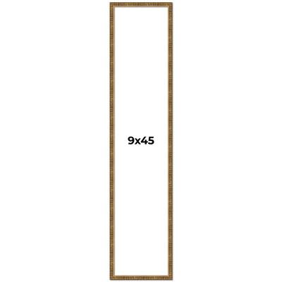 9x45 Frame Gold Solid Wood Picture Frame - Complete Modern Photo Frame
