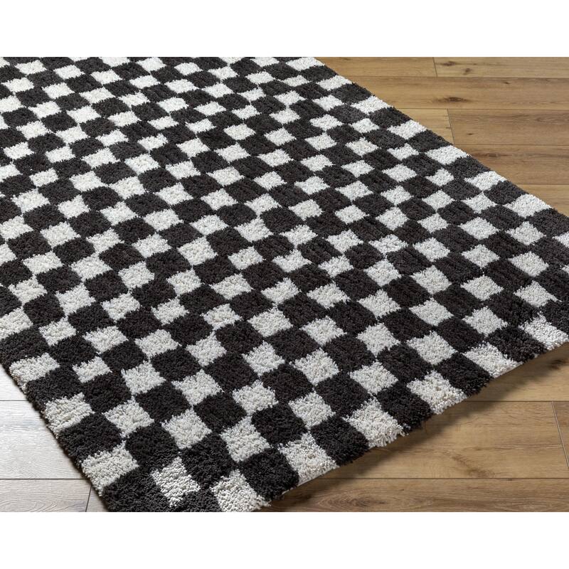 Abbey Transitional Checkered Area Rug