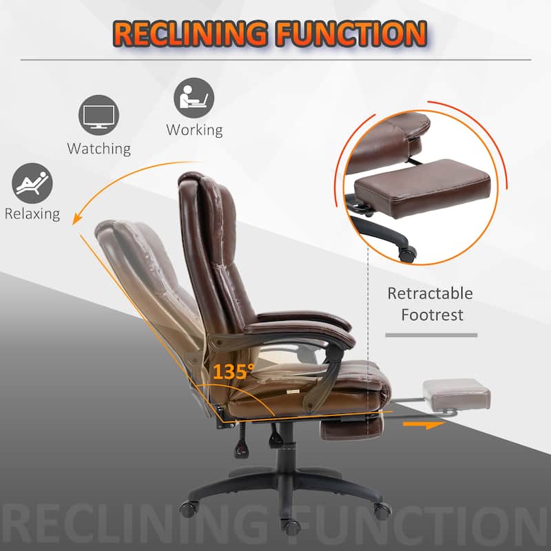 Comfortable Massage Office Chair Executive Chair, Gaming Chair Lounge Chair Reclining Chair with Footrest