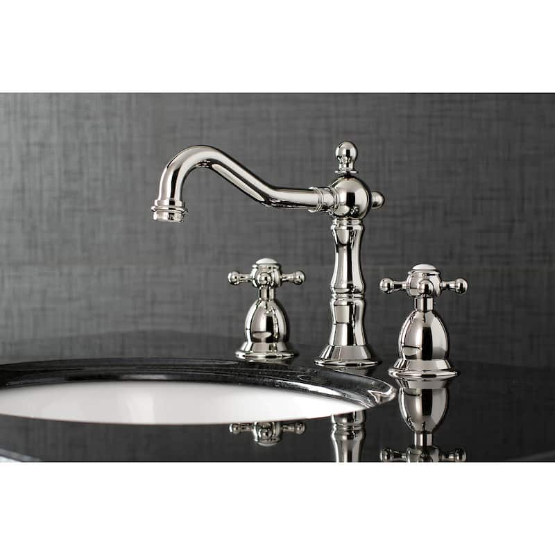 Kingston Brass Heritage 8 in. Widespread Bathroom Faucet - Polished Nickel