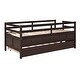 preview thumbnail 4 of 46, Functional Design Low Loft Bed with Safety Fence, Climbing ladder, Storage Drawers and Trundle Bed