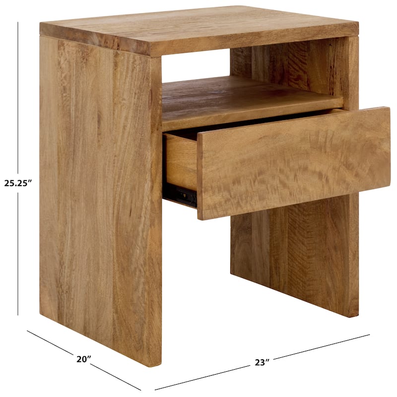 SAFAVIEH Home Alonzo 1-Shelf 1-Drawer Nightstand