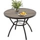 preview thumbnail 43 of 41, EROMMY Outdoor Dining Set, Swivel Rocking Chairs, Rectangular Table w Umbrella Hole, Patio Furniture Set for Backyard