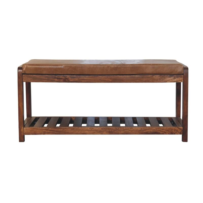 Artisan Furniture Solid Wood Buffalo Slatted Hallway Bench