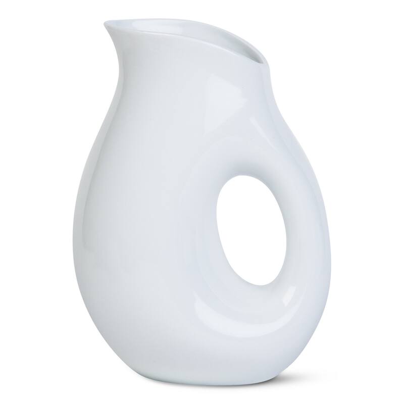 Whiteware Porcelain Oval Pitcher Large, 72 oz