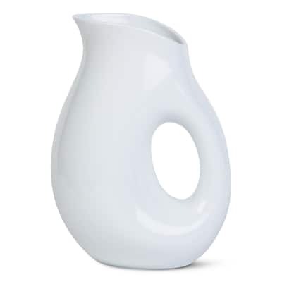 Whiteware Porcelain Oval Pitcher Large, 72 oz